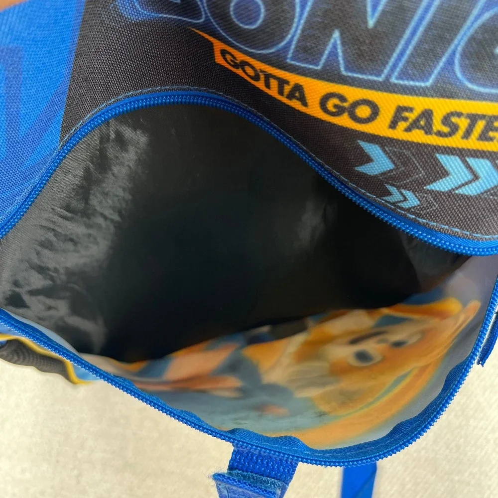 Bioworld Sonic the Hedgehog 2 Backpack Kids Blue Gotta Go Faster Tails Graphic